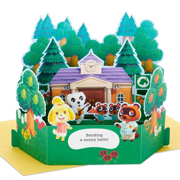 animal crossing tom nook isabelle kk slider pop up 3d card all occasions - Picture 1 of 4